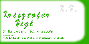 krisztofer higl business card